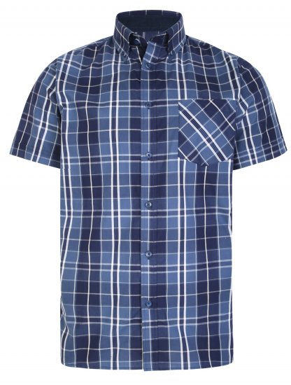 Kam Jeans 6221 Casual Short Sleeve Shirt Indigo - Košele - Košele 2XL-10XL