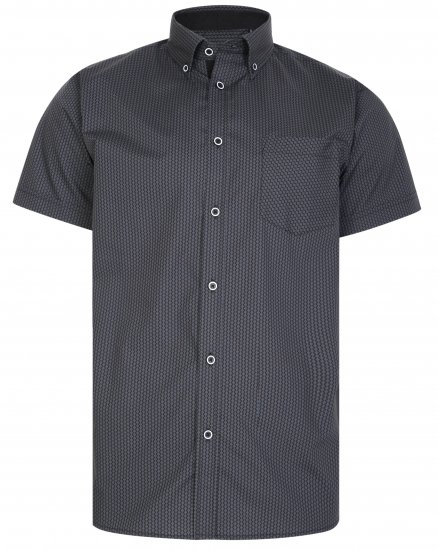 Kam Jeans 6226 Casual Short Sleeve Shirt Charcoal - Košele - Košele 2XL-10XL