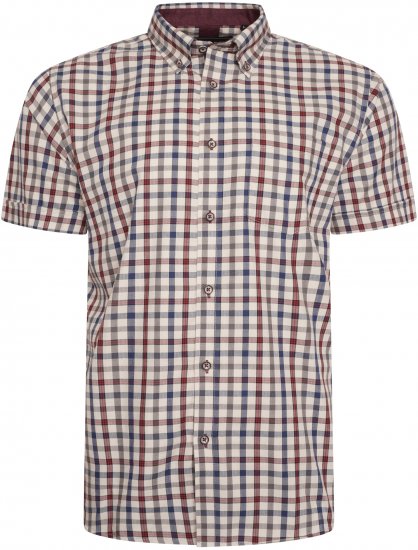 Kam Jeans 6282 Casual SS Check Shirt Multi-Colored - Košele - Košele 2XL-10XL