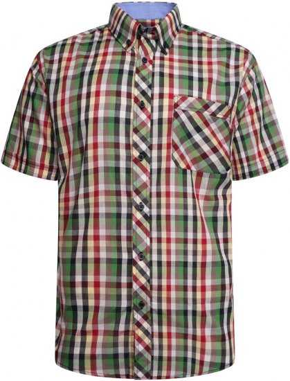 Kam Jeans 6310 Casual Check Short Sleeve Shirt Multi-Colored - Košele - Košele 2XL-10XL