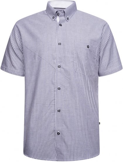 Kam Jeans 6319 Casual Stripe Shirt Charcoal - Košele - Košele 2XL-10XL