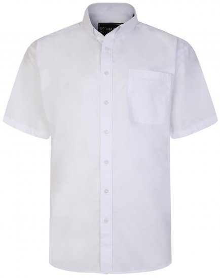 Kam Jeans 660 Classic Short Sleeve Office Shirt White - Košele - Košele 2XL-10XL