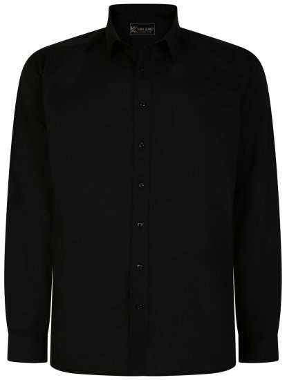 Kam Jeans 661 Classic Long Sleeve Office Shirt Black - Košele - Košele 2XL-10XL
