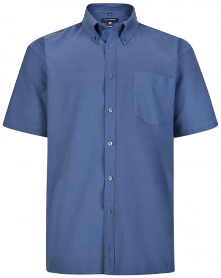 Kam Oxford Shirt Short sleeve Navy - Košele - Košele 2XL-10XL