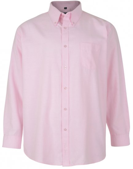 Kam Oxford shirt Long Sleeve Pink - Košele - Košele 2XL-10XL