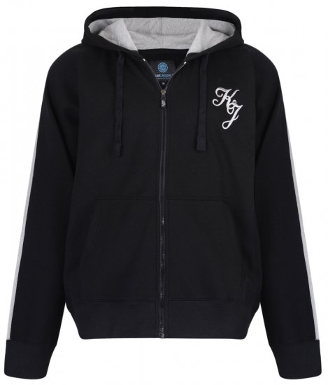 Kam Jeans 7005 Hoodie Black - Mikiny & mikiny bez kapucne - Mikiny & Mikiny s Kapucňou 2XL-12XL