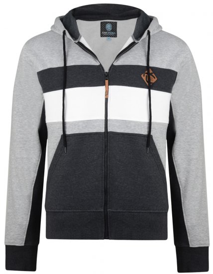 Kam Jeans 701 Cut and Sew Hoodie Grey - Mikiny & mikiny bez kapucne - Mikiny & Mikiny s Kapucňou 2XL-12XL