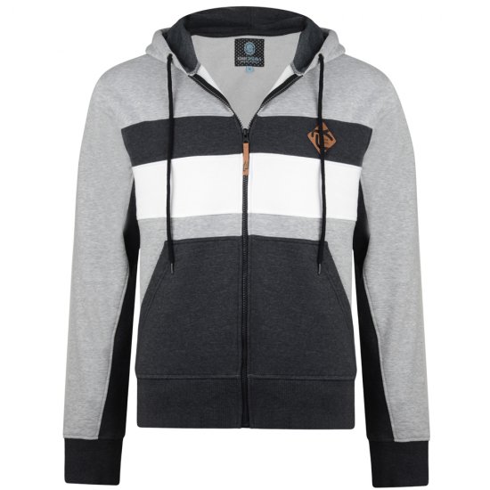 Kam Jeans 701 Cut and Sew Hoodie Grey - Mikiny & mikiny bez kapucne - Mikiny & Mikiny s Kapucňou 2XL-12XL