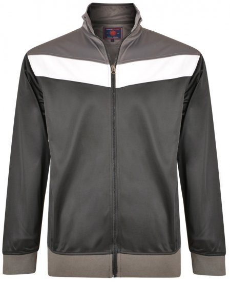 Kam Jeans 7014 Track Jacket Black - Mikiny & mikiny bez kapucne - Mikiny & Mikiny s Kapucňou 2XL-12XL