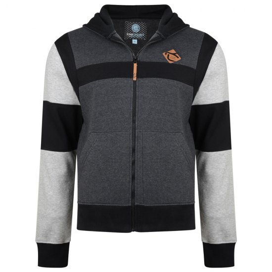Kam Jeans 702 Cut and Sew Hoodie Charcoal - Mikiny & mikiny bez kapucne - Mikiny & Mikiny s Kapucňou 2XL-12XL