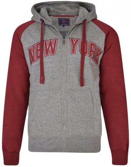 Kam Jeans 7026 New York Hoodie Cordovan - Mikiny & mikiny bez kapucne - Mikiny & Mikiny s Kapucňou 2XL-12XL