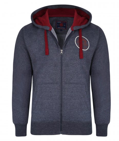 Kam Jeans 7030 Hoody Indigo - Mikiny & mikiny bez kapucne - Mikiny & Mikiny s Kapucňou 2XL-12XL