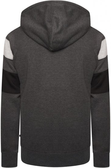 Kam Jeans 7068 Cut & Sew Over Head Hoody Charcoal - Mikiny & mikiny bez kapucne - Mikiny & Mikiny s Kapucňou 2XL-12XL