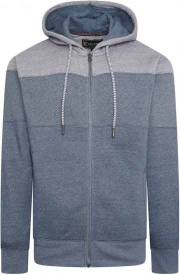 Kam Jeans 7071 Marl Stripe Hoody Denim - Mikiny & mikiny bez kapucne - Mikiny & Mikiny s Kapucňou 2XL-12XL