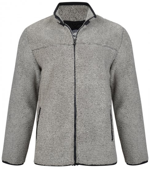 Kam Jeans 713 Fleece Jacket Charcoal - Mikiny & mikiny bez kapucne - Mikiny & Mikiny s Kapucňou 2XL-12XL