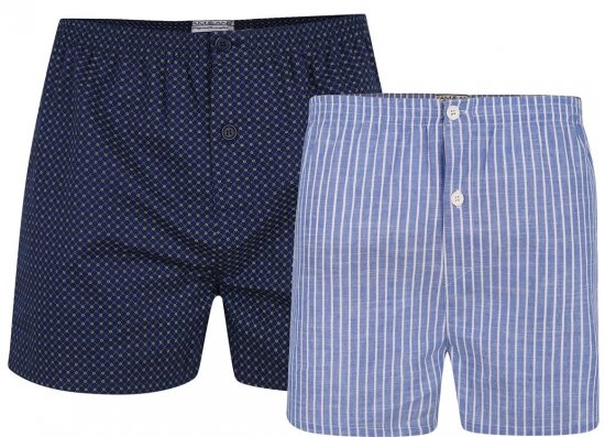Kam Jeans 812 Twin Pack Woven Boxers - Spodná bielizeň - Spodné Prádlo 2XL-8XL