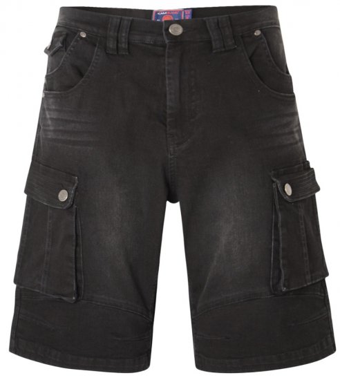 Kam Jeans Ivan Cargo Shorts Black - Šortky - Šortky W40-W60