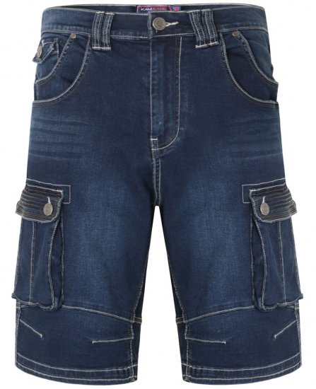Kam Jeans Ivan Cargo Shorts Dark Used - Šortky - Šortky W40-W60