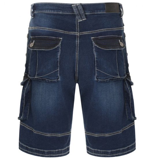 Kam Jeans Ivan Cargo Shorts Dark Used - Šortky - Šortky W40-W60