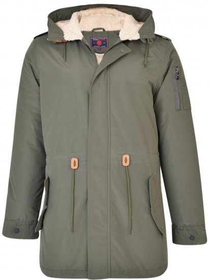 Kam Jeans KV112 Parka Army Green - Bundy - Bundy Nadmerné Veľkosti 2XL-8XL