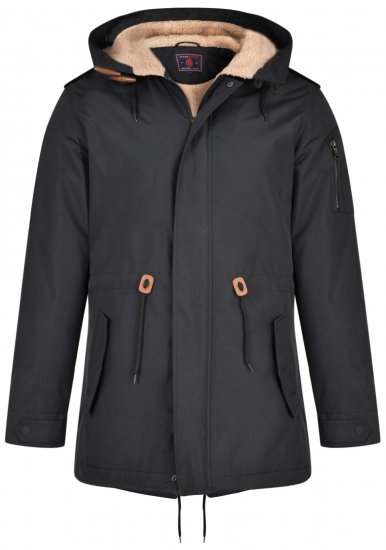 Kam Jeans KV112 Parka Black - Bundy - Bundy Nadmerné Veľkosti 2XL-8XL