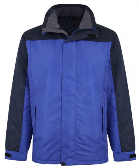 Kam Jeans KV113 Padded Waterproof Coat Navy - Bundy - Bundy Nadmerné Veľkosti 2XL-8XL