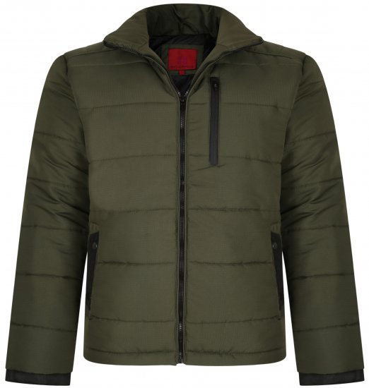 Kam Jeans KV114 Puffer Jacket Khaki - Bundy - Bundy Nadmerné Veľkosti 2XL-8XL