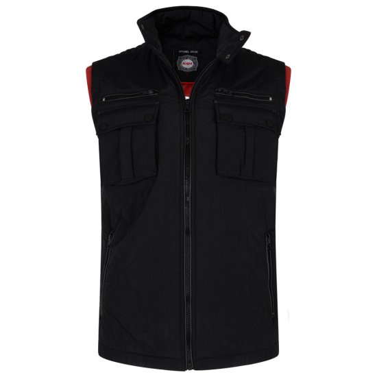 Kam Jeans KV73 Vest Black - Bundy - Bundy Nadmerné Veľkosti 2XL-8XL