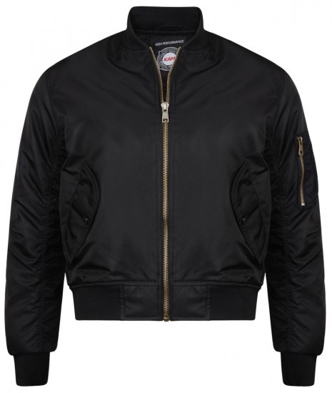 Kam Jeans KV75 Bomber Jacket Black - Bundy - Bundy Nadmerné Veľkosti 2XL-8XL