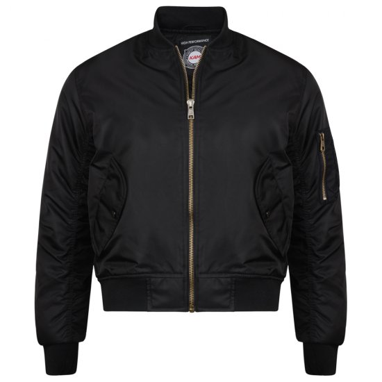 Kam Jeans KV75 Bomber Jacket Black - Bundy - Bundy Nadmerné Veľkosti 2XL-8XL