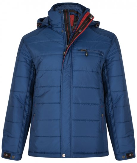Kam Jeans KV98 Padded Jacket Blue - Bundy - Bundy Nadmerné Veľkosti 2XL-8XL