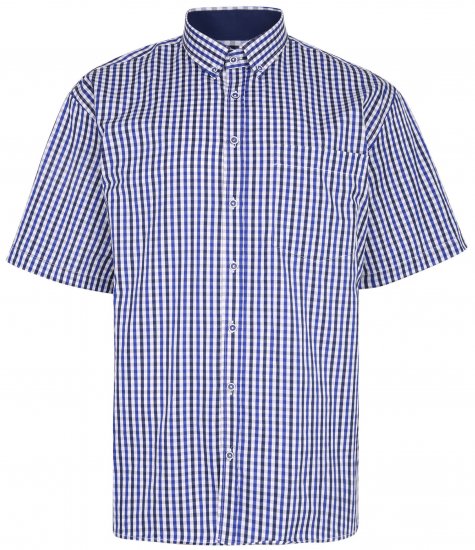 Kam Jeans 640 Premium Short Sleeve Shirt Navy - Košele - Košele 2XL-10XL