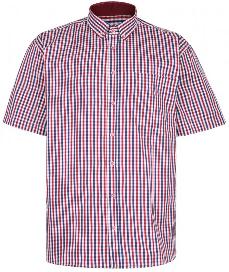 Kam Jeans 640 Premium Short Sleeve Shirt Red - Košele - Košele 2XL-10XL