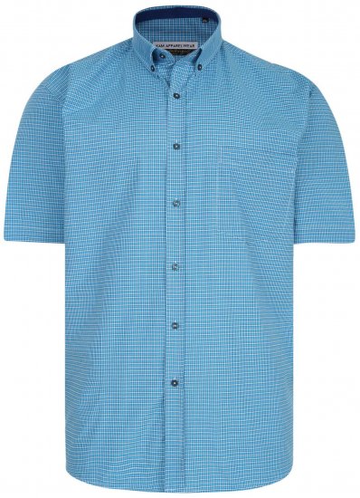 Kam Jeans P641 Premium Short Sleeve Shirt Turquoise - Košele - Košele 2XL-10XL