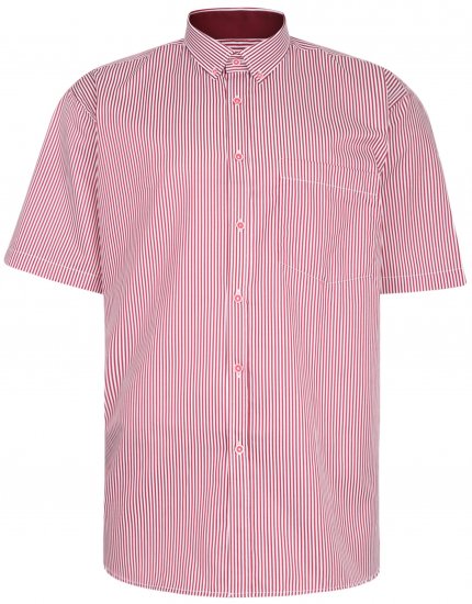 Kam Jeans 643 Premium Short Sleeve Shirt Burgundy - Košele - Košele 2XL-10XL