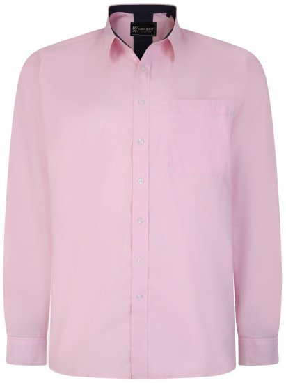 Kam Jeans P684 Premium Stretch Shirt Pink - Košele - Košele 2XL-10XL