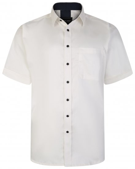 Kam Jeans P685 S/S Stretch Premium Shirt White - Košele - Košele 2XL-10XL