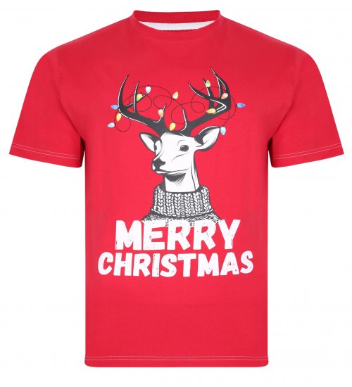 Kam Jeans X015 T-Shirt Red - Tričká - Nadrozmerné tričká - 2XL-14XL