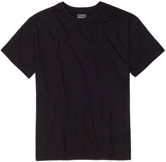 Adamo Kevin Regular fit T-shirt Slub Black - Tričká - Nadrozmerné tričká - 2XL-14XL