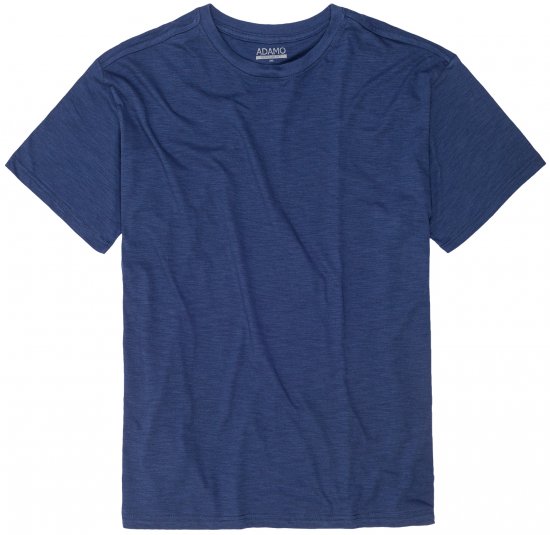 Adamo Kevin Regular fit T-shirt Slub Blue - Tričká - Nadrozmerné tričká - 2XL-14XL