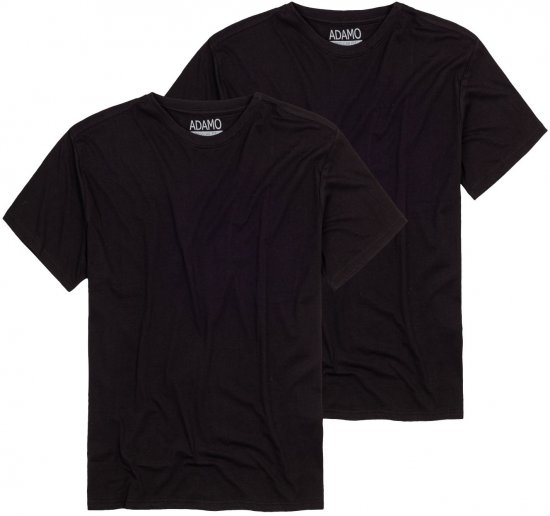Adamo Kilian Regular fit 2-pack T-shirt Black - Tričká - Nadrozmerné tričká - 2XL-14XL