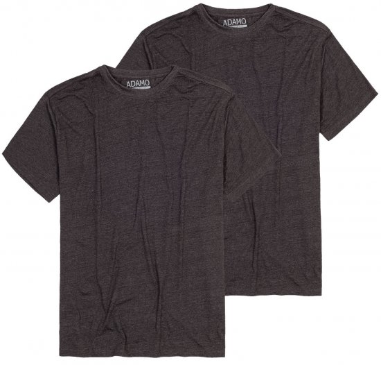 Adamo Kilian Regular fit 2-pack T-shirt Charcoal - Tričká - Nadrozmerné tričká - 2XL-14XL