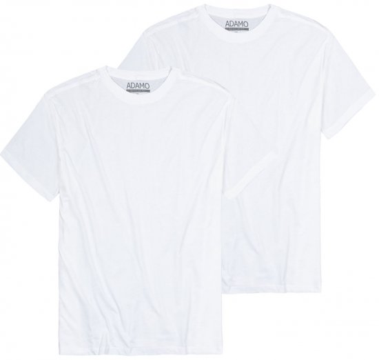 Adamo Kilian Regular fit 2-pack T-shirt White - Tričká - Nadrozmerné tričká - 2XL-14XL