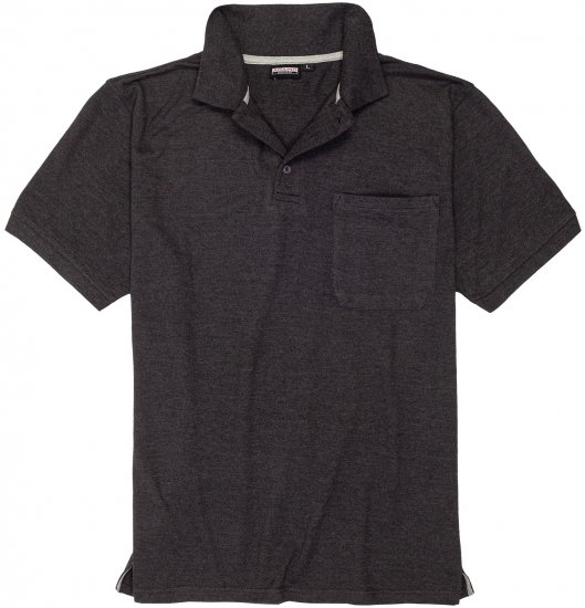 Adamo Klaas Regular fit Polo Shirt with Pocket Charcoal - Polokošele - Polokošele 2XL-8XL