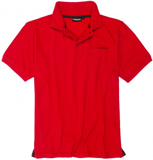 Adamo Klaas Regular fit Polo Shirt with Pocket Red - Polokošele - Polokošele 2XL-8XL