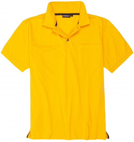 Adamo Klaas Regular fit Polo Shirt with Pocket Yellow - Polokošele - Polokošele 2XL-8XL