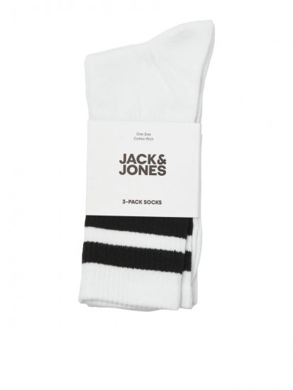 Jack & Jones Travis Tenisové ponožky Biela 3-pack - Spodná bielizeň - Spodné Prádlo 2XL-8XL