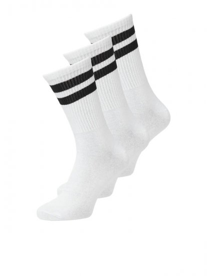 Jack & Jones Travis Tenisové ponožky Biela 3-pack - Spodná bielizeň - Spodné Prádlo 2XL-8XL