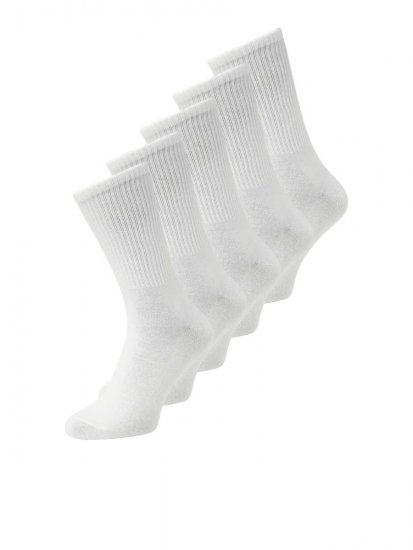 Jack & Jones Basic Tenisové ponožky Biela 5-pack - Spodná bielizeň - Spodné Prádlo 2XL-8XL