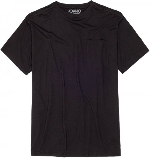 Adamo Kody Regular fit T-shirt with Pocket Black - Tričká - Nadrozmerné tričká - 2XL-14XL